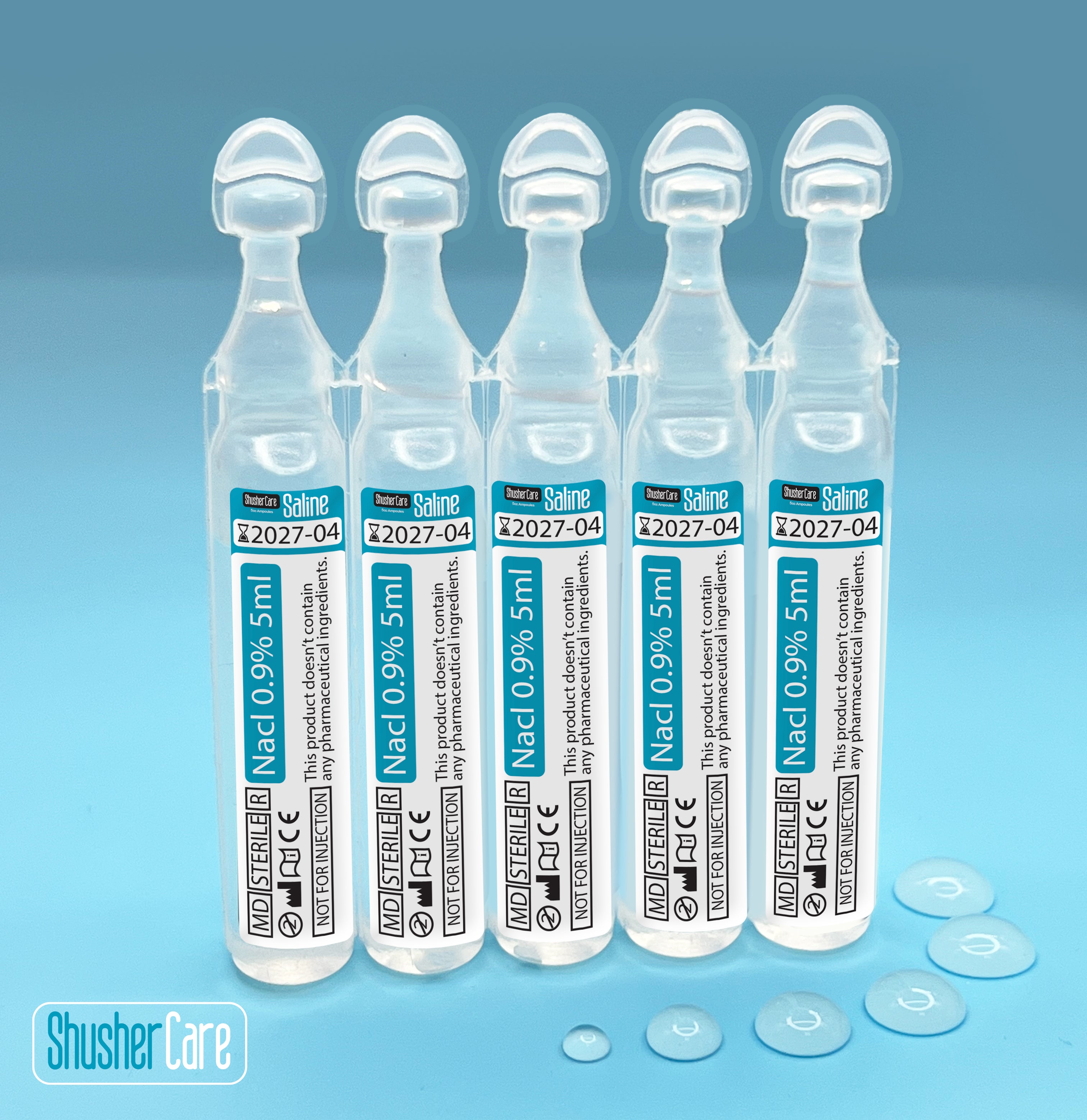 Shusher Care Saline Ampoules - 50 Count