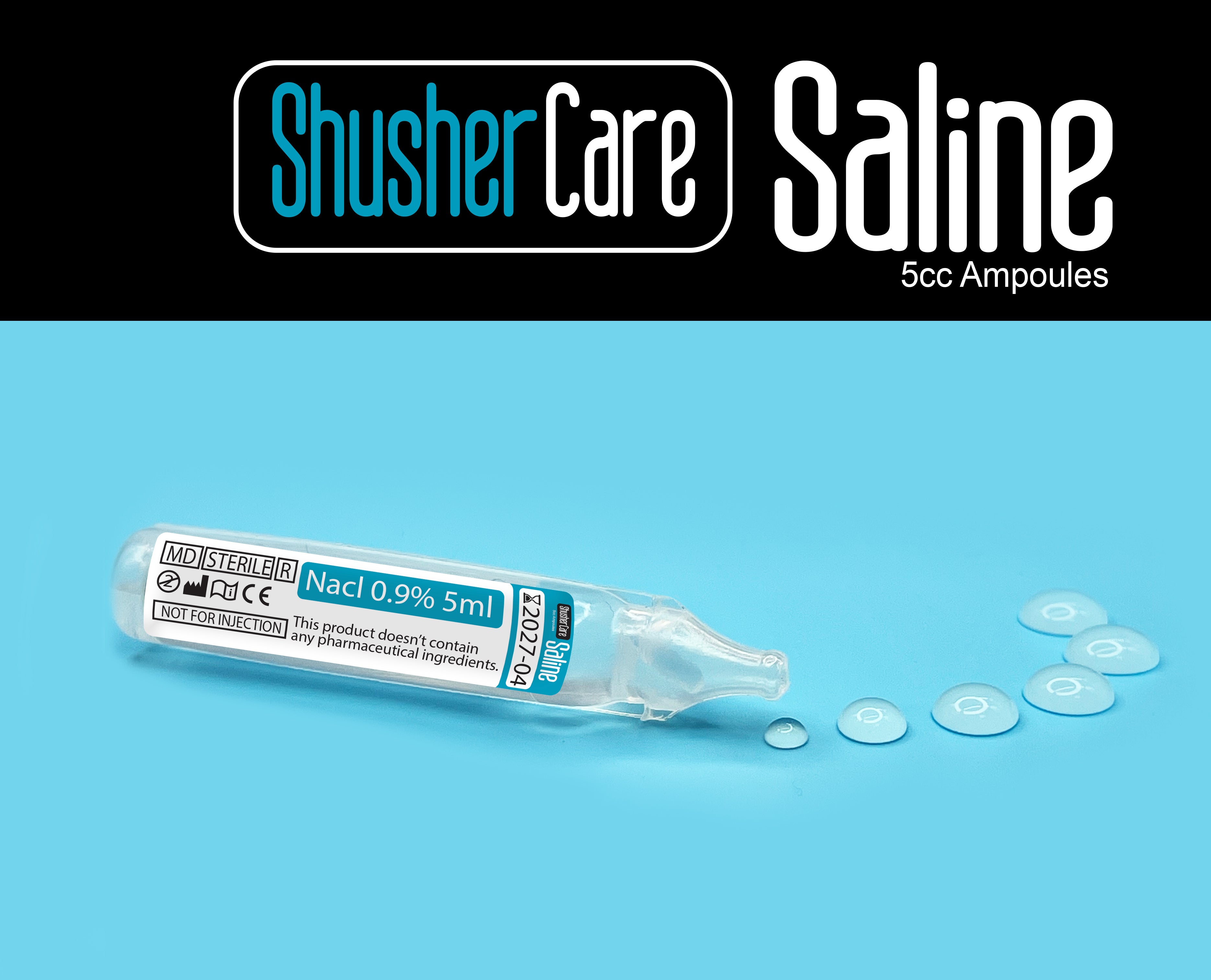 Shusher Care Saline Ampoules - 50 Count