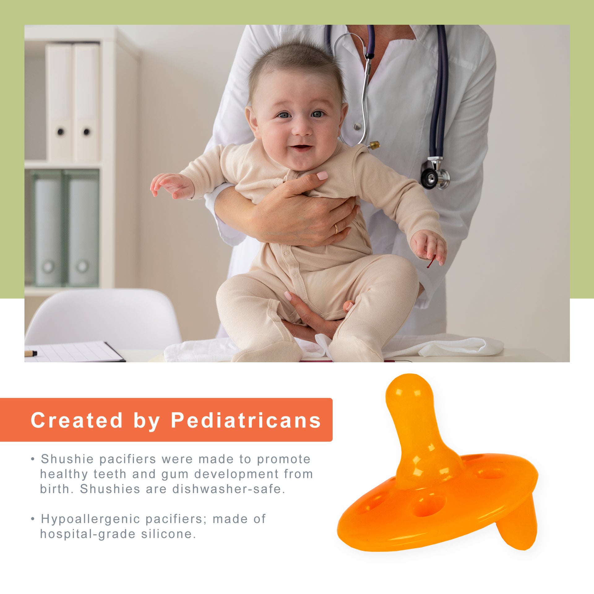 Shusher Sloth + 6-Pack Shushie™ Pacifiers – Soothing Bundle with Cuddly Cry Detection