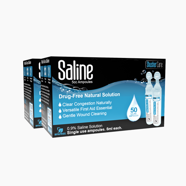 Shusher Care Saline 100 Ct Ampoules