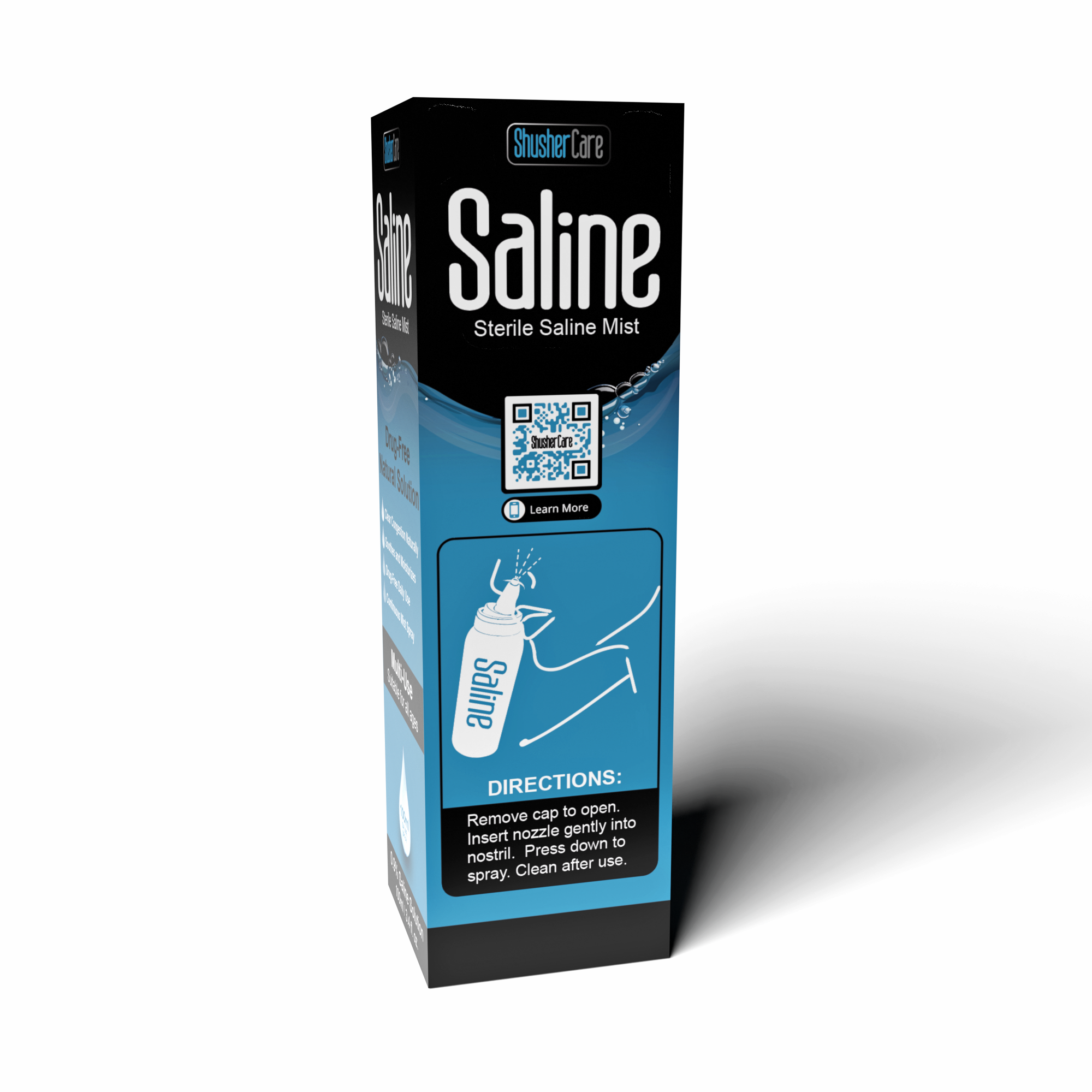 Shusher Care Saline 100 mL Spray 3 Pack