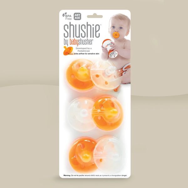 The Baby Shusher Shushie 6 ct Pacifiers - BPA FREE - Any Age