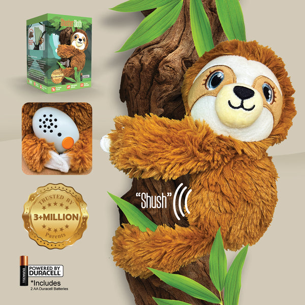 NEW - Shusher Sloth by Baby Shusher: Plush Soothing Sloth Companion