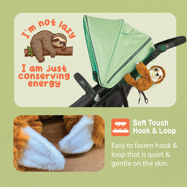 Shusher Sloth by Baby Shusher: Plush Soothing Sloth Companion with 1 hour Noise Detection