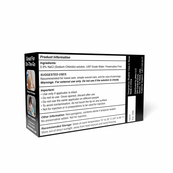 Shusher Care Saline 20 Count Ampoules