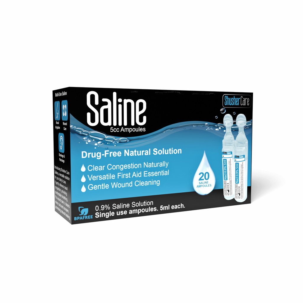 Shusher Care Bundle: Ultra Fine Mist Nebulizer & 20 Count Saline Ampoule