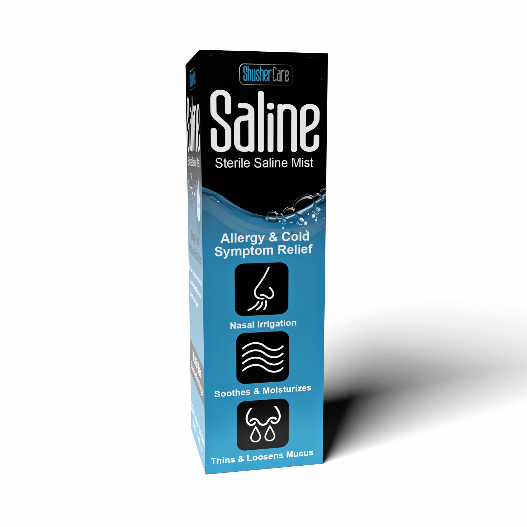 Shusher Care Saline 30 mL Pump Spray 3 Pack