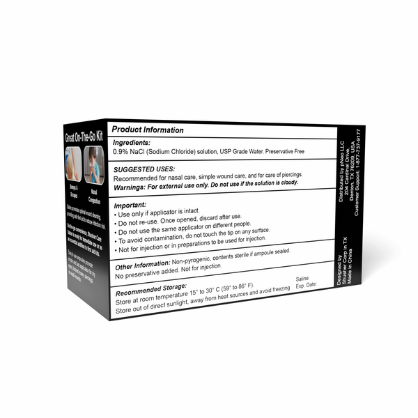 Shusher Care Saline 50 Count Ampoules