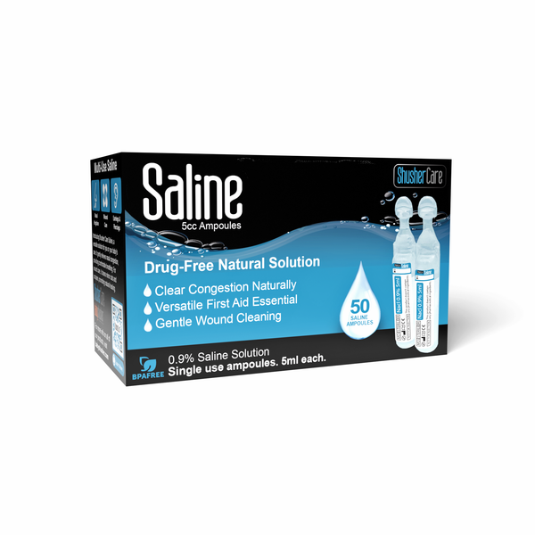 Shusher Care Saline 50 Count Ampoules