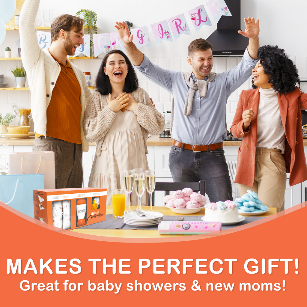 Baby Shusher Collection Gift Set – Sound Machine, Silicone Pacifiers & Muslin Swaddles for Newborns