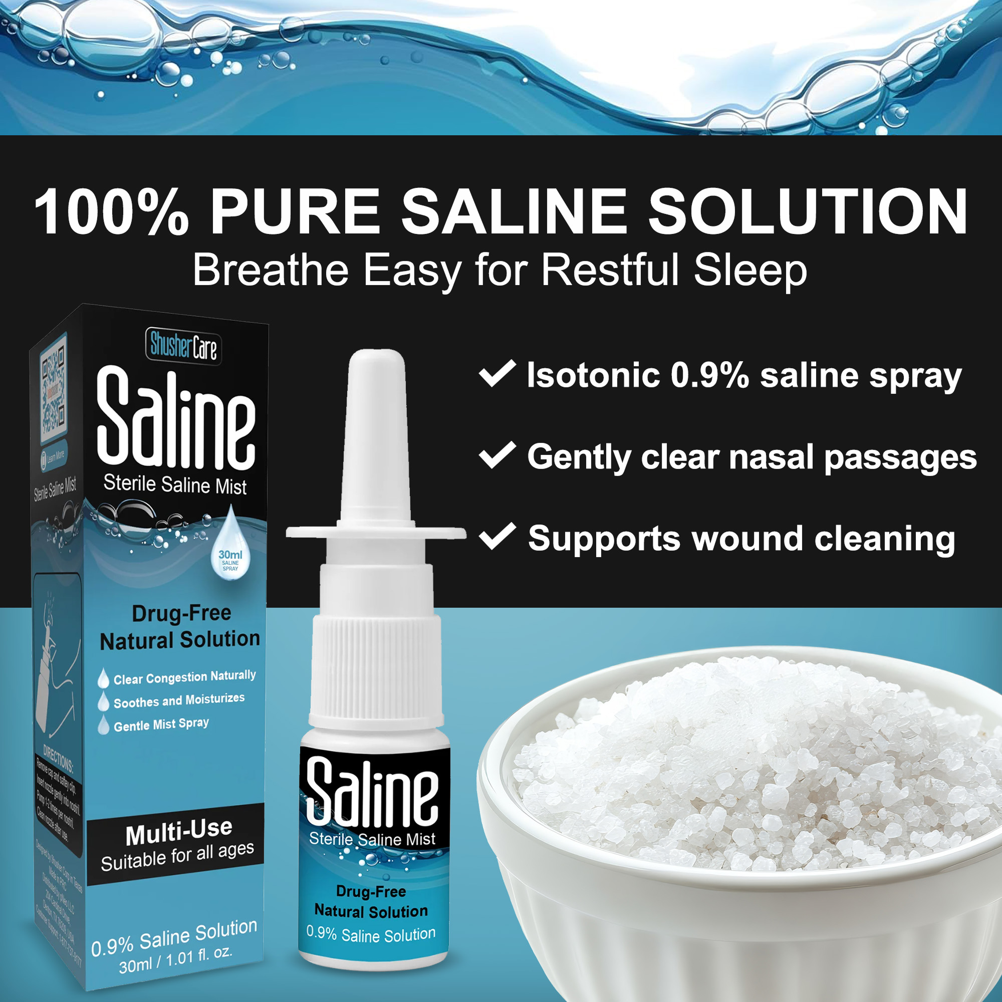 Shusher Care Saline Pump Spray