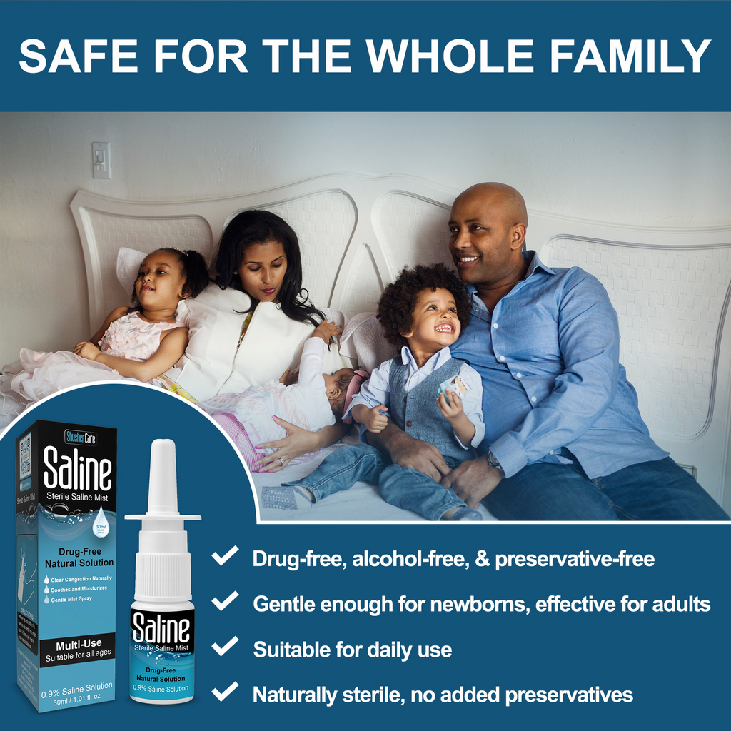 Baby Saline Nasal Spray 30ml – Preservative Free Congestion Relief by Shusher Care