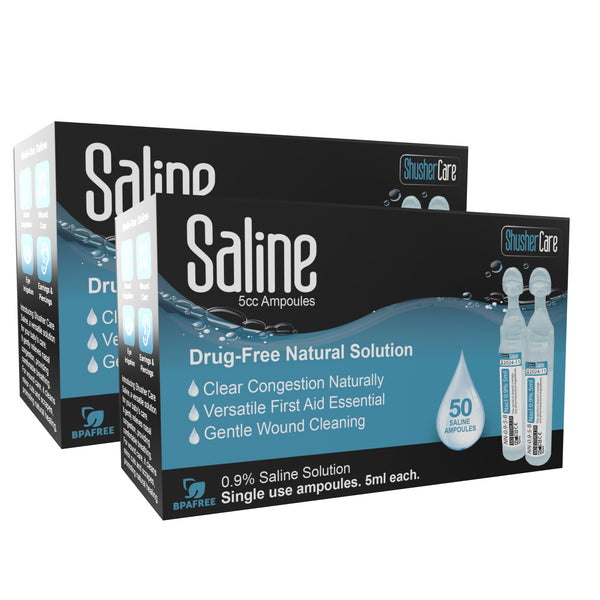 Shusher Care Saline 100 Ct Ampoules