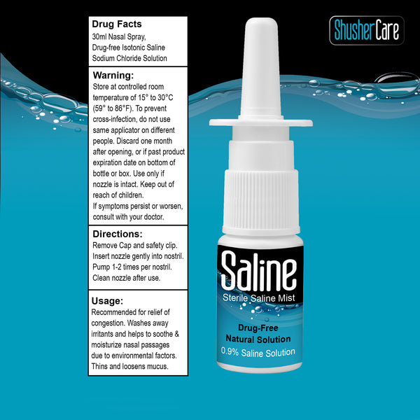 Shusher-Care-Saline-30-mL_spray Drug Facts