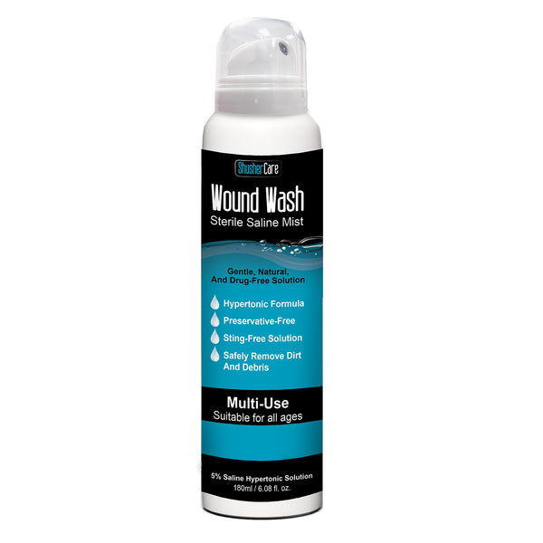 Shusher Care - Wound Wash 180mL - 5% Saline Spray
