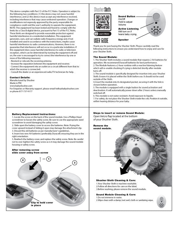 Cuddle & Shine Sleep Bundle - Shusher Sloth & Shusher Firefly Sound Machines