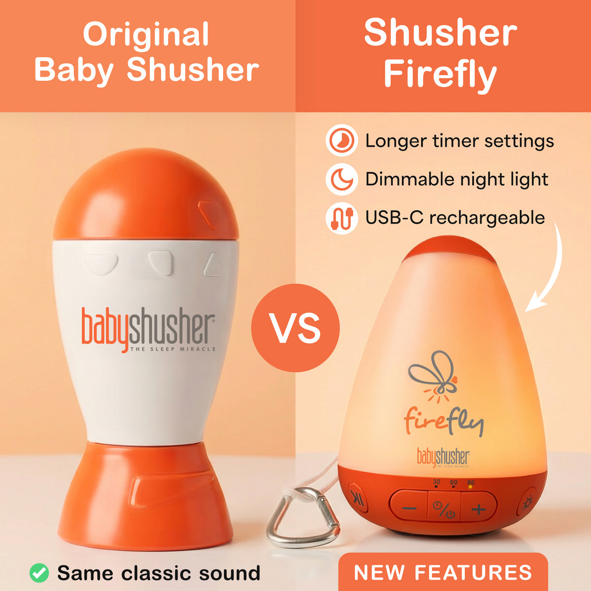 Shusher Firefly by Baby Shusher: Portable Baby Sleep Soother