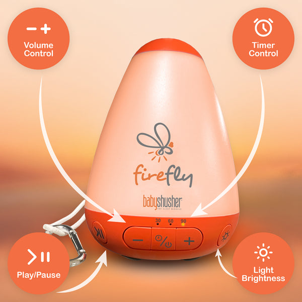 New - Shusher Firefly by Baby Shusher: Rechargeable Baby Sleep Soother - Portable Sound Machine