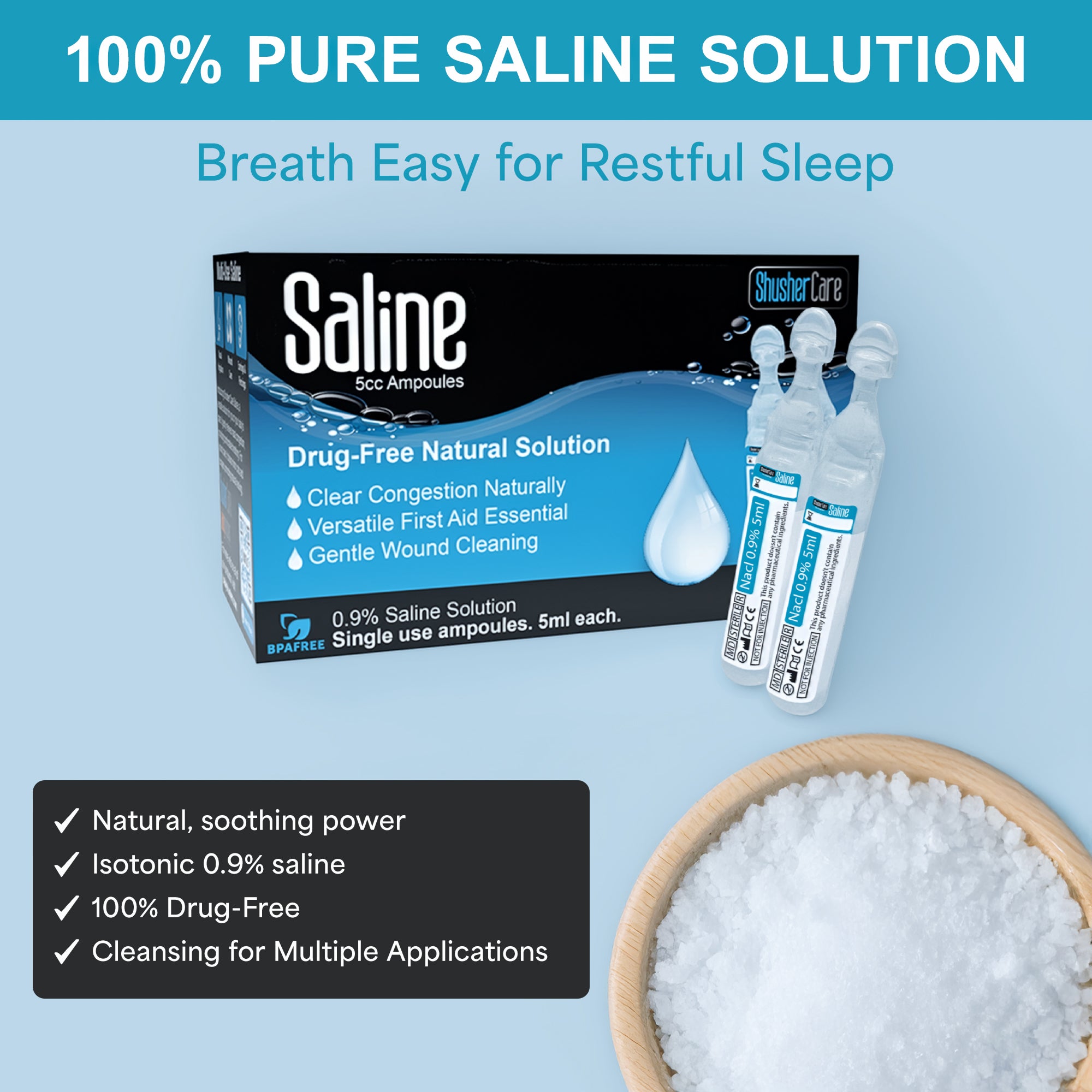 Shusher Care Saline Ampoules