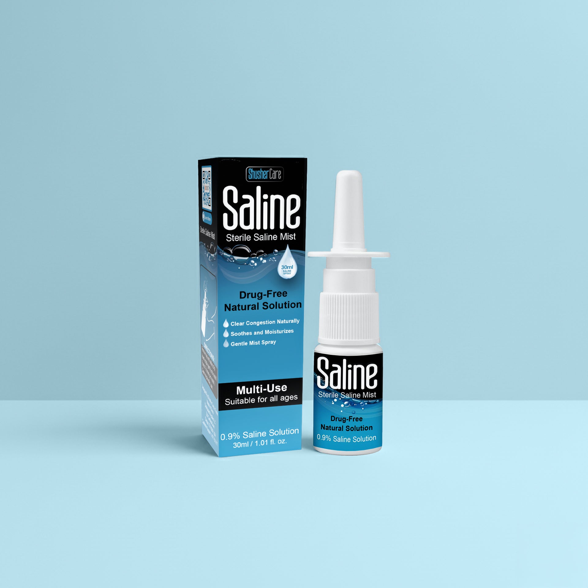 Care Saline Nasal Spray – Drug Free Preservative Free Congestion Relief & Family