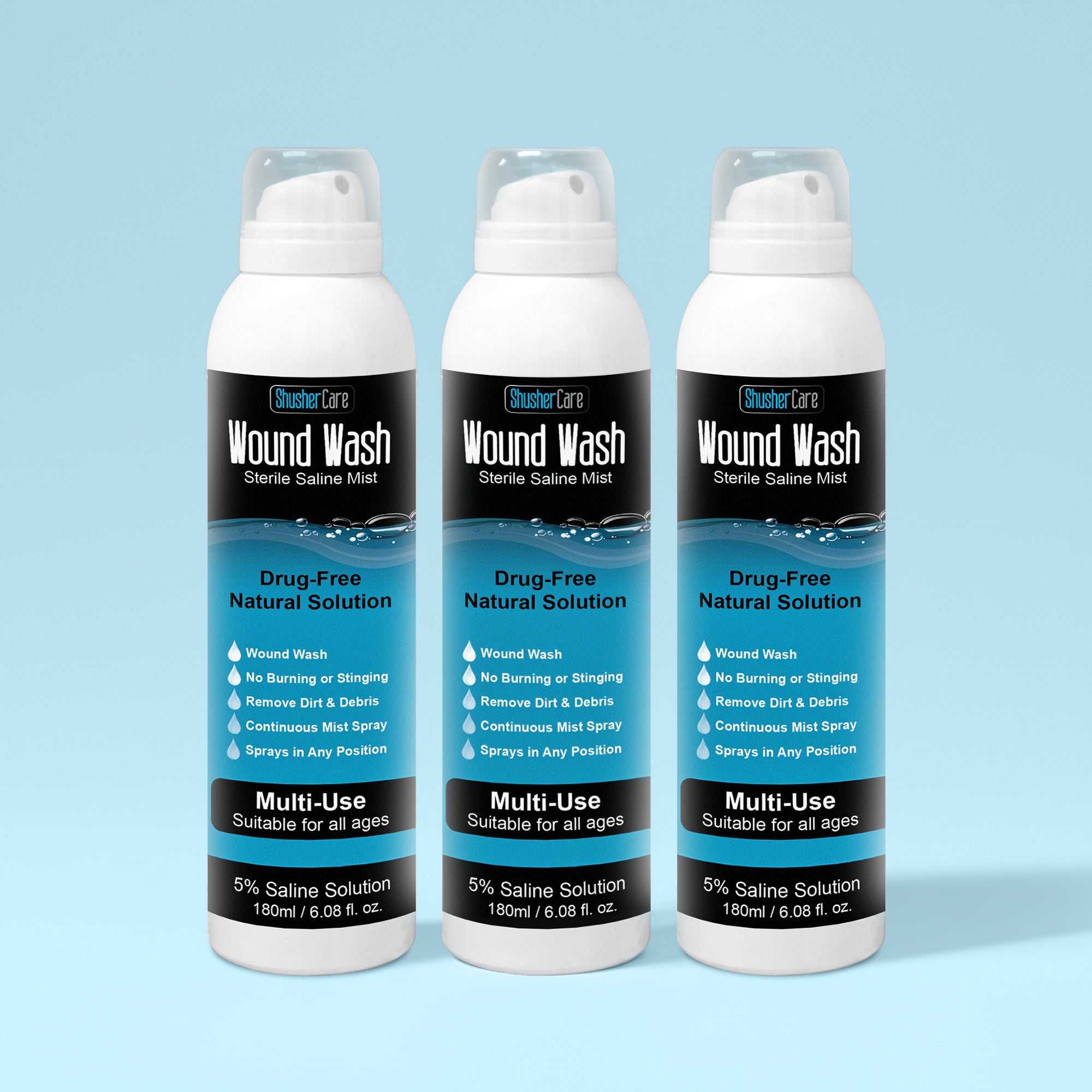 Shusher Care Wound Wash Spray
