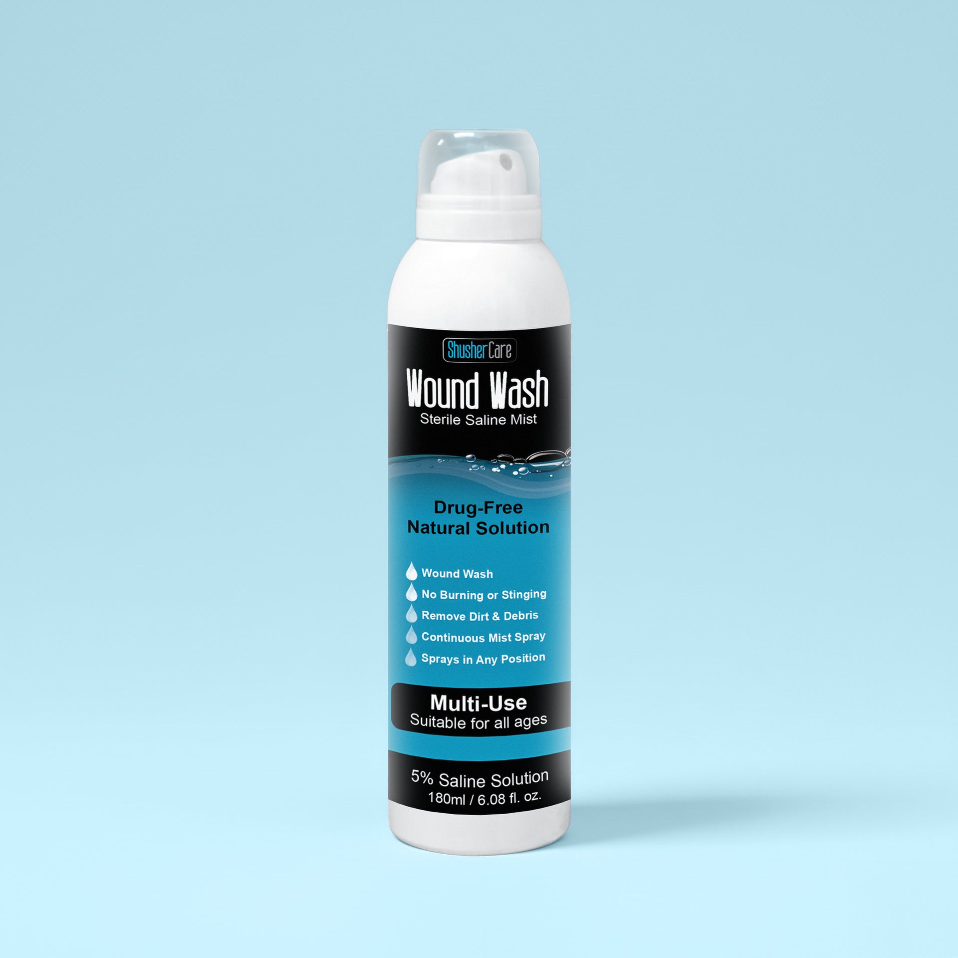 Care Wound Wash Spray – Sterile 5% Hypertonic Saline Cuts Scrapes & Wound Irrigation