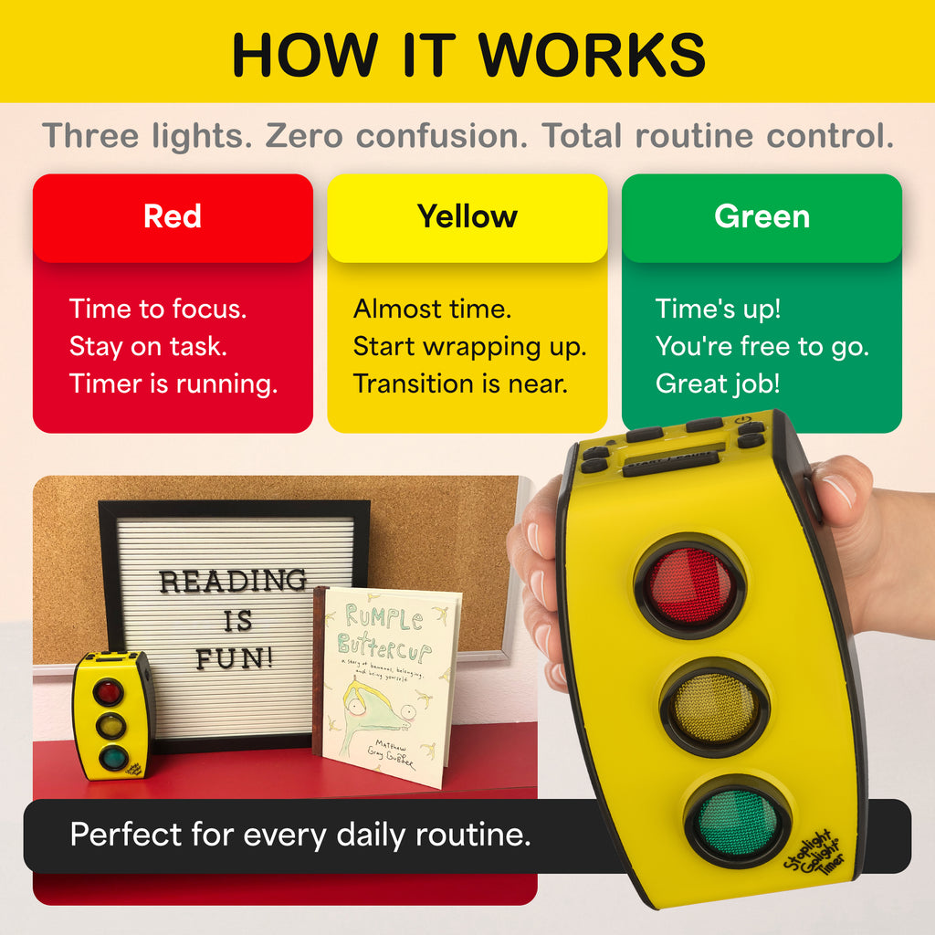 Stoplight Golight – Traffic Light Timer for Kids, Toddler Sleep Training, Bedtime & Daily Routines