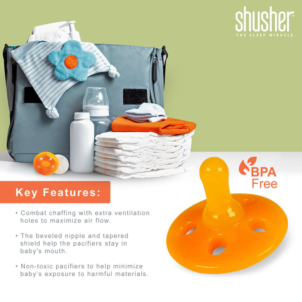 Shusher Sloth + 6-Pack Shushie™ Pacifiers – Soothing Bundle with Cuddly Cry Detection